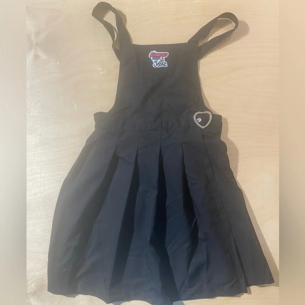 Justice PowerPuff Girls Black Pleated Pinafore Dress Large (12/14) (FS)
